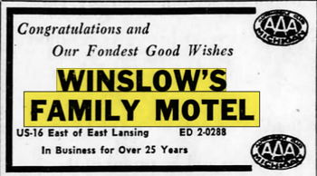 Winslows Family Motel - Feb 1960 Ad (newer photo)